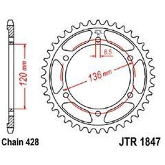 JT JTR1847.46 - Звезда задняя YAMAHA FZR, SRX, TDR, TZR, XT 80-600 1988-2018