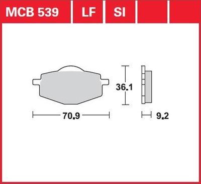 LUCAS MCB539 - Тормозные колодки