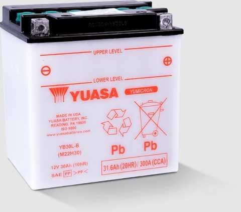 Купить YUASA YB30L-B Мото аккумулятор 30 А/ч, 300 А, (-/+