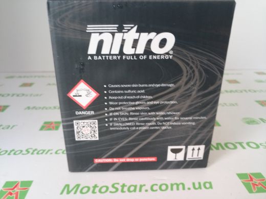 NITRO AGM NTX5L-BS (YTX5L-BS) Мото аккумулятор 4,2 А/ч, 80 А, (-/+), 114х70х105 мм