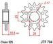 JT JTF704.17RB = JT JTF704.17 - Звезда передняя&nbsp;APRILIA RST/RSV/SL 1000 BMW F 650/700/800 GS (207817JTRB) (цепь 525)