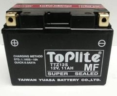 Мотоакумулятор TOPLITE TTZ12S 12V,11Ah,д. 150, ш. 87, в.110, электролит в к-те, вес 3,6 кг