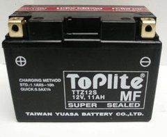 Мотоакумулятор TOPLITE TTZ12S 12V,11Ah,д. 150, ш. 87, в.110, электролит в к-те, вес 3,6 кг