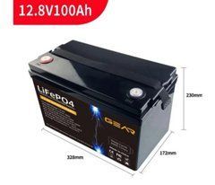 Аккумулятор GEAR GB-LiFePo4-12.8-100&nbsp;LiFePO4 12.8V 100AH (BMS-50A/100A), (328x230x172), 10.1kg до 6000 циклов, Q1