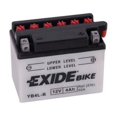EXIDE EB4L-B / YB4L-B Мото аккумулятор 4 А/ч, 60 А, (-/+), 120х70х92 мм