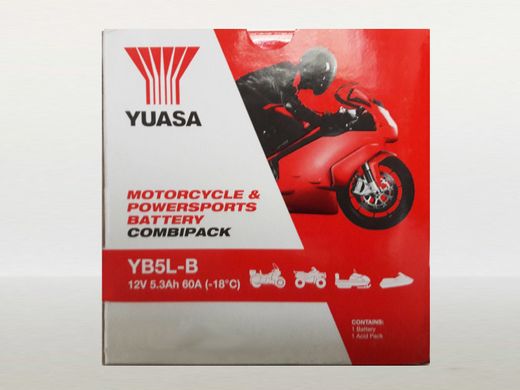 YUASA YB5L-B Мото аккумулятор 5 А/ч, 60 А, (-/+), 120x60x130 мм