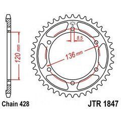 JT JTR1847.57 - Звезда задняя YAMAHA FZR, SRX, TDR, TZR, XT 80-600 1988-2018