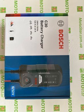 Зарядний пристрiй Bosch C30 6V/12V 120Ah 0 189 911 030 AGM/Ca/Ca/EFB/GEL/VRLA 0,8/3,8A