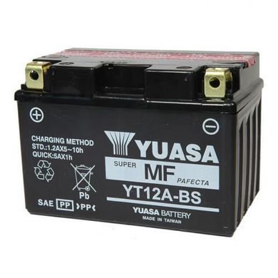 YUASA YT12A-BS Акумулятор 10 А/ч, 175 А, (+/-), 150х87х105 мм