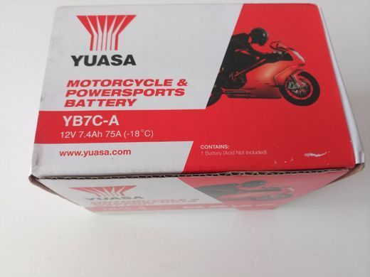 YUASA YB7C-A Мото аккумулятор 7 А/ч, 75 А, 130x90x114 мм