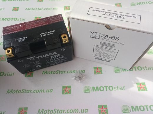 YUASA YT12A-BS Акумулятор 10 А/ч, 175 А, (+/-), 150х87х105 мм