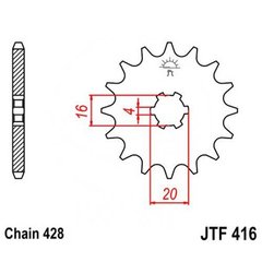 JT JTF416.13 - Звезда передняя
