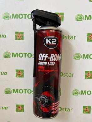 Cмазка для цепей мотоцикла K2 CHAIN LUBE OFF-Road 500 мл. W140, 500 мл