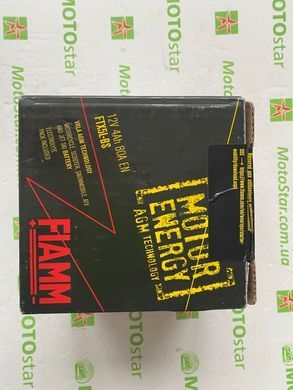 Мотоакумулятор FIAMM FTX5L-BS 12V 4Ah,д. 114, ш. 71, в. 106, электролит в к-те, вес 3,5 кг,CCA(-18C):50