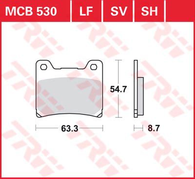 LUCAS MCB530SH - Гальмівні колодки задні