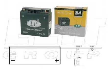 Мотоакумулятор LP SLA MB SLA 12-18 SLA-запечатаний, установка в НЕ вертикальному положенні-12V, 18Ah, д: 181, ш: 77, в: 167