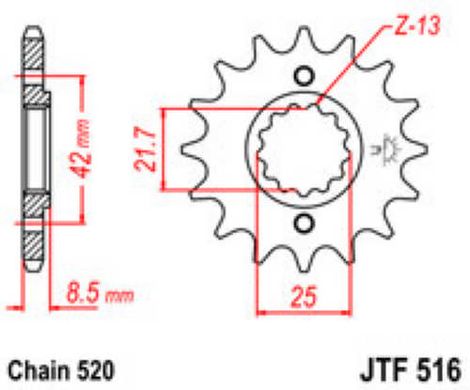 JT JTF516.14 - Звезда передняя