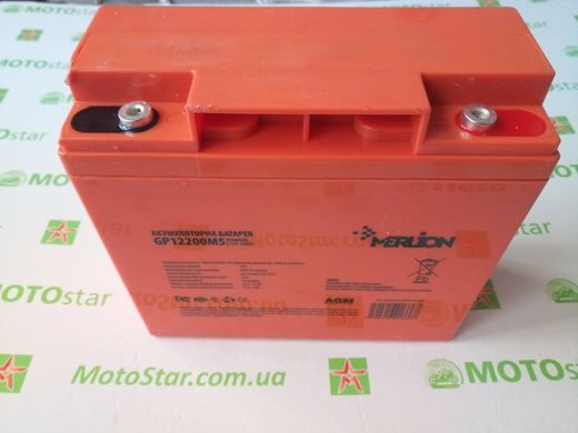 Акумуляторна батарея MERLION AGM GP1220M5 PREMIUM 12 V 20 Ah (180 x 78 x 165 (168)) Orange Q4