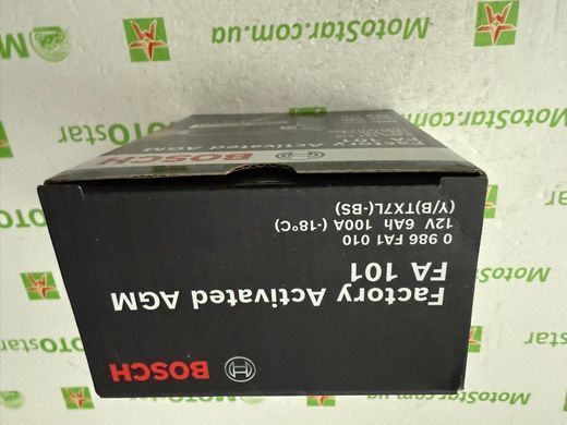Аккумулятор BOSCH 0 986 FA1 010 (YTX7L-BS) AGM 6Ah 100А, Factory Activated, 113х70х130 мм