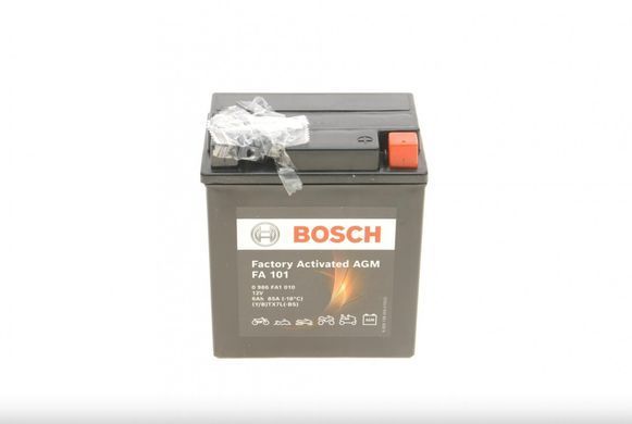 Аккумулятор BOSCH 0 986 FA1 010 (YTX7L-BS) AGM 6Ah 100А, Factory Activated, 113х70х130 мм