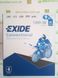 EXIDE 12N9-3B Акумулятор 9 А/ч, 85 А, (-/+), 135х75х139 мм