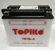 Мотоакумулятор TOPLITE YB18L-A 12V, 18Ah, д. 182, ш. 92, в.164, обсяг 1,2, вага 5,7 кг, без електроліту