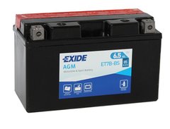 EXIDE YT7B-BS Акумулятор 6,5 А/ч, 85 А, (+/-), 150х65х93 мм