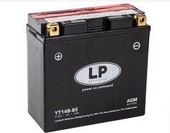Мотоакумулятор LP AGM MB YT14B-BS 12V,12Ah,д. 152, ш. 70, в.145, электролит в к-те, вес 4,5 кг