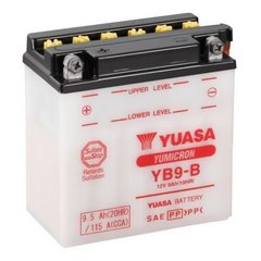 YUASA YB9-B Акумулятор 9,5 А/ч, 115 А, (+/-), 135x75x139 мм