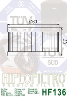 HIFLO HF136 - Фильтр масляный