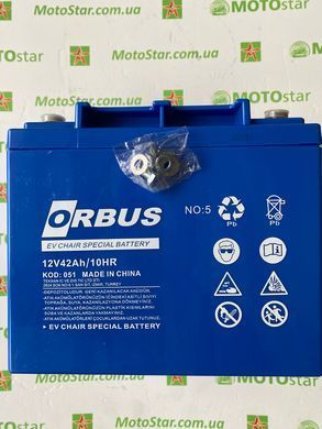 Аккумуляторная батарея ORBUS EN-12-42 GEL 12V 42 Ah (197x165x175) 14kg Q1/48