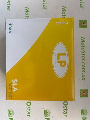 Мотоакумулятор LP SLA MB YT12B-4 SLA-технологія, монтаж в будь-якому положенні -12V, 10Ah, д 150, ш 69, в 130, вага 3,5 кг