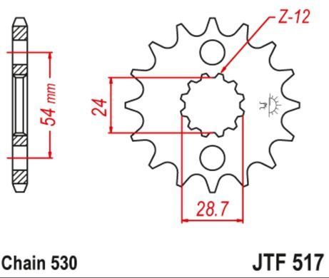 JTF517,17RB Передня зірочка