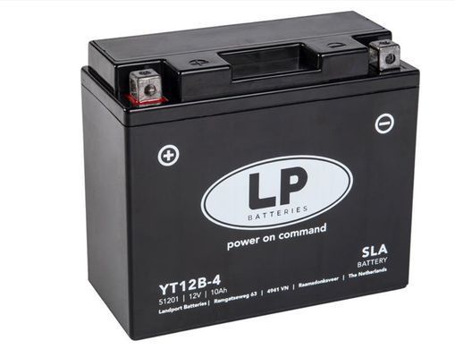 Мотоакумулятор LP SLA MB YT12B-4 SLA-технологія, монтаж в будь-якому положенні -12V, 10Ah, д 150, ш 69, в 130, вага 3,5 кг