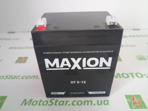 Промисловий акумулятор MAXION OT5-12, AGM 12V 5Ah L+