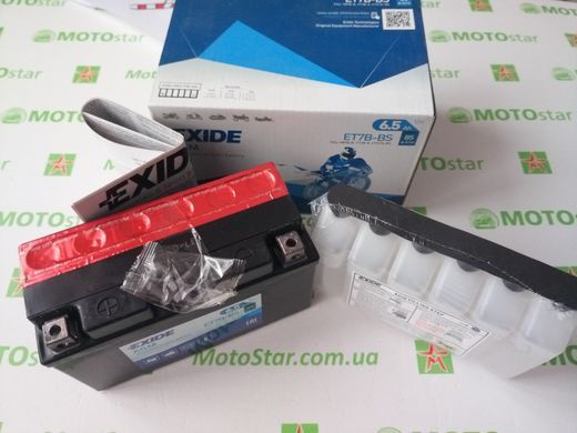 EXIDE YT7B-BS Акумулятор 6,5 А/ч, 85 А, (+/-), 150х65х93 мм