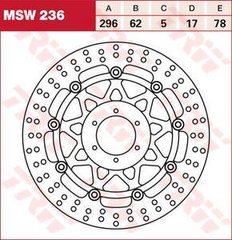 LUCAS MSW236 - Тормозной диск