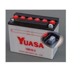 Мотоакумулятор YUASA 12N18-3 12V, 18Ah, д. 206, ш. 91, в.164, обсяг 1,2, вага 6,2 кг, без електроліту