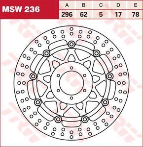 LUCAS MSW236 - Гальмівний диск