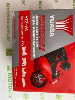 YUASA YTZ12S Акумулятор 11 А/ч, 210 А, (+/-), 150x87x110 мм