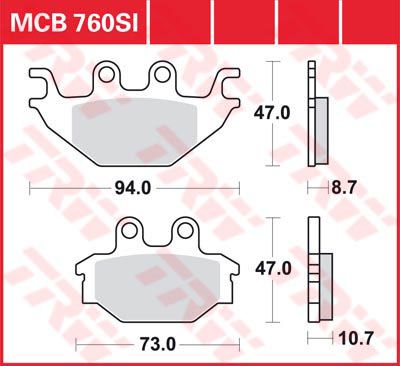 LUCAS MCB760SI - Гальмівні колодки