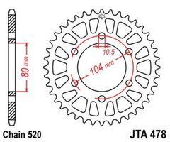 JT JTA478.43BLK - Звезда задняя легкосплавная