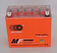 Outdo YT20-4 12V 18Ah. MF Superior Gel Аккумулятор 177x88x155
