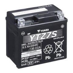 YUASA YTZ7S Акумулятор 6,3 А/ч, 130 А, (-/+), 113х70х105 мм