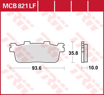 LUCAS MCB821SRM - Тормозные колодки скутерные