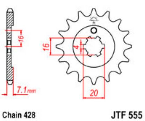 JT JTF555.14 - Звезда передняя