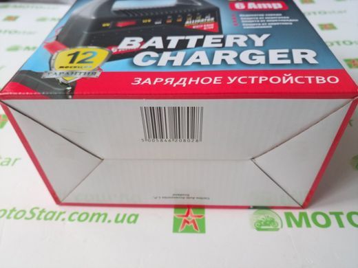 Зарядний пристрій для акумулятора 6А, 6-12V ALLIGATOR