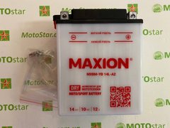 YB14L-A2 MAXION Мото акумулятор, 12V, 14Ah, 185 A,134x89x166 мм