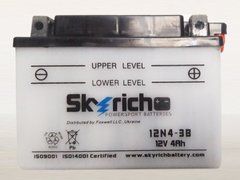 Аккумулятор 12N4-3B Skyrich, 12V 4Аh 120x70x92мм 55 А, (-/+), (Aipha, Delta )