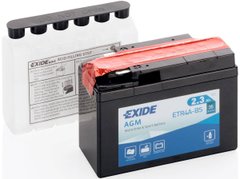 EXIDE ETR4A-BS / YTR4A-BS Мото аккумулятор 2,3 А/ч, 30 А, 113х48х85 мм